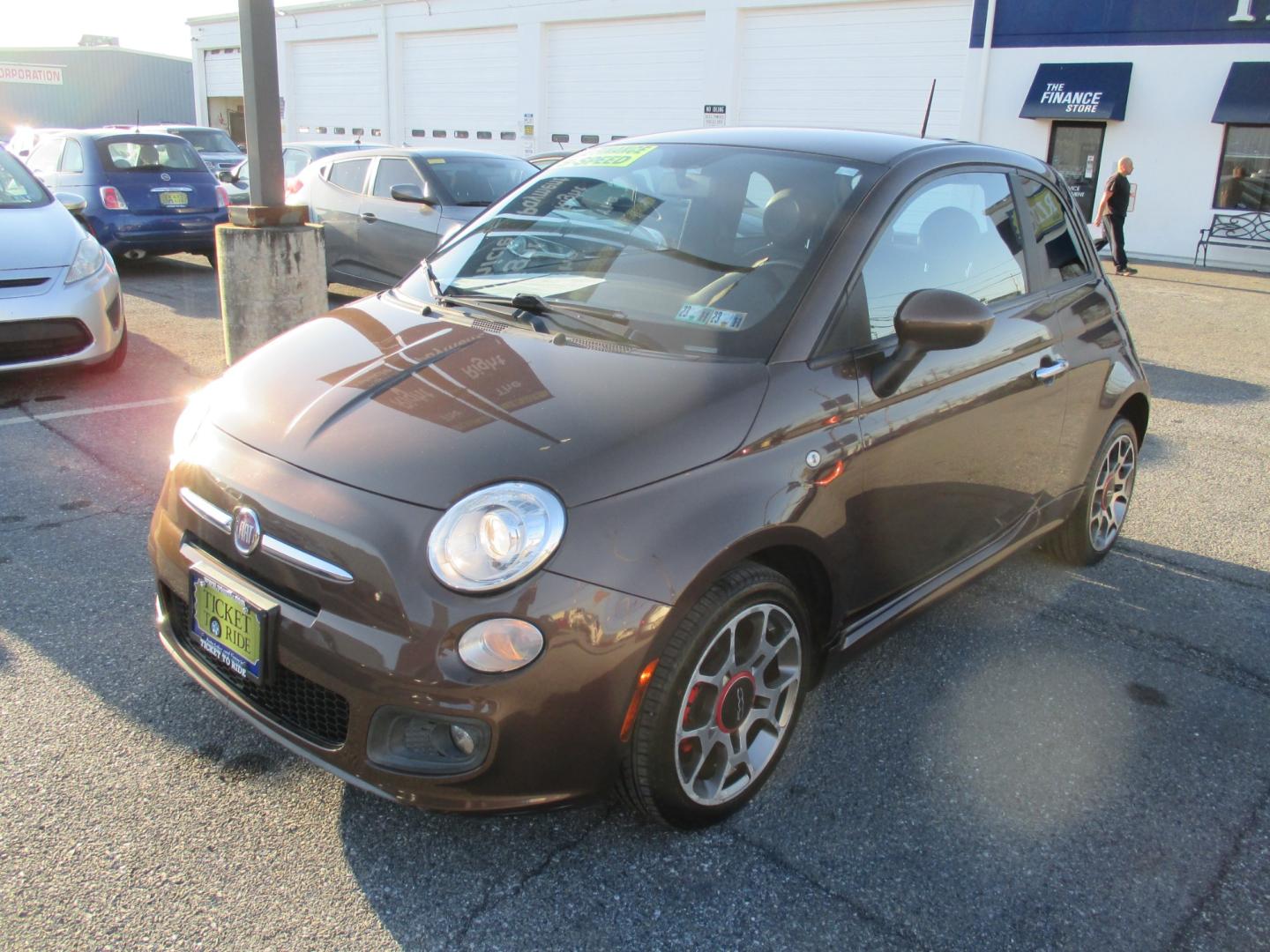 2013 BROWN* Fiat 500 Sport Hatchback (3C3CFFBR5DT) with an 1.4L L4 engine, located at 1254 Manheim Pike, Lancaster, PA, 17601, (717) 393-9133, 40.062870, -76.323273 - Photo#0