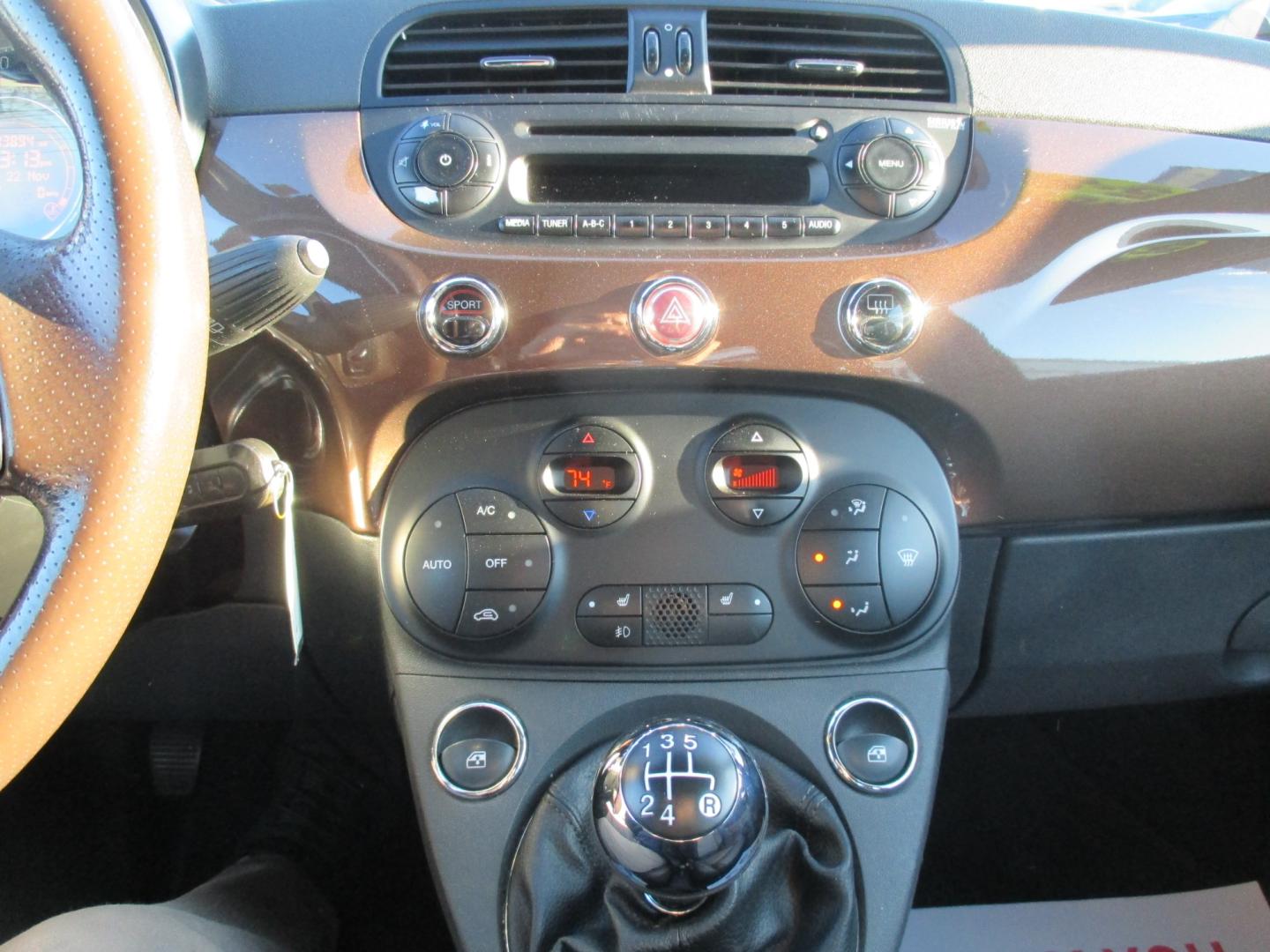 2013 BROWN* Fiat 500 Sport Hatchback (3C3CFFBR5DT) with an 1.4L L4 engine, located at 1254 Manheim Pike, Lancaster, PA, 17601, (717) 393-9133, 40.062870, -76.323273 - Photo#15