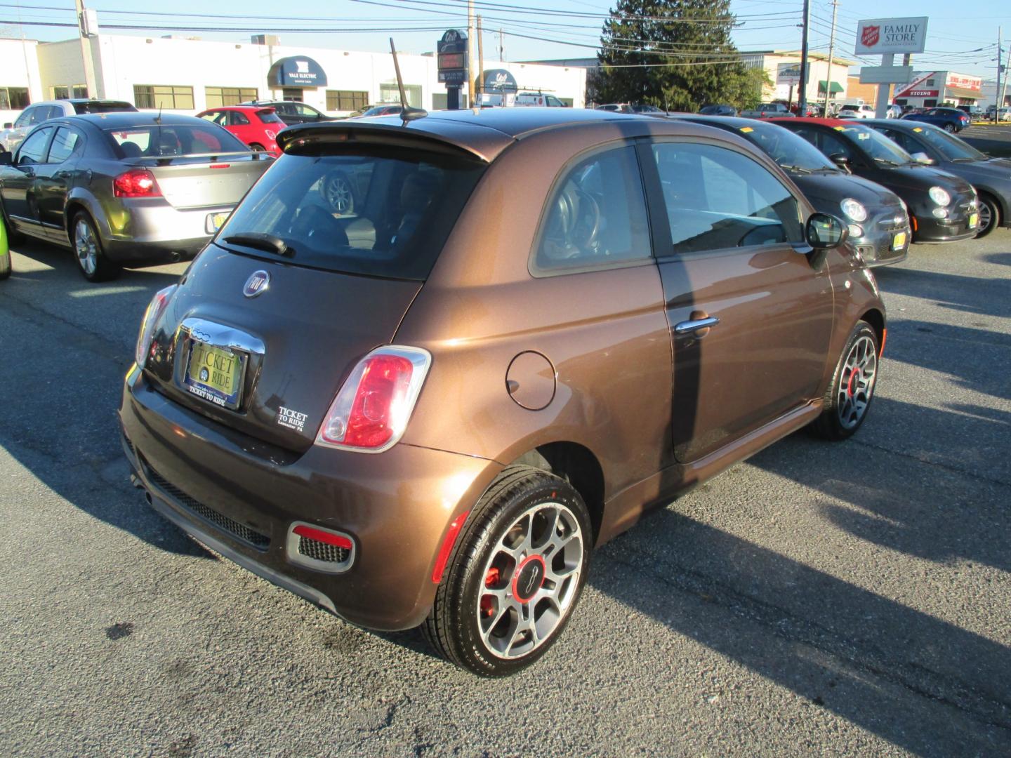 2013 BROWN* Fiat 500 Sport Hatchback (3C3CFFBR5DT) with an 1.4L L4 engine, located at 1254 Manheim Pike, Lancaster, PA, 17601, (717) 393-9133, 40.062870, -76.323273 - Photo#3