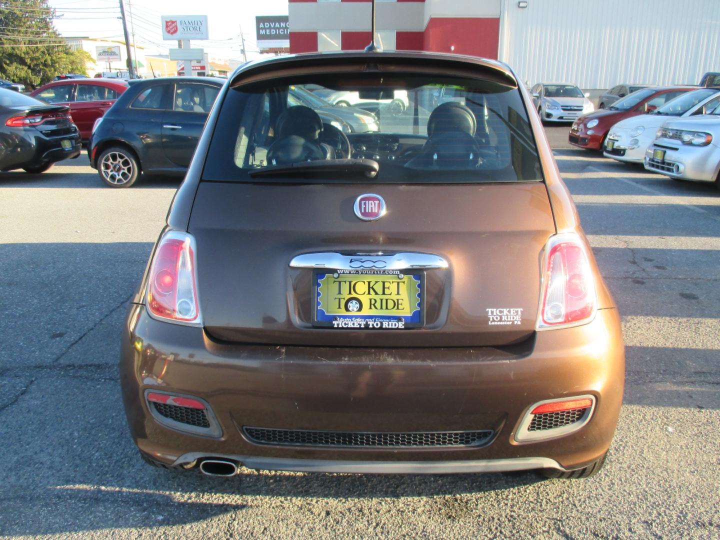 2013 BROWN* Fiat 500 Sport Hatchback (3C3CFFBR5DT) with an 1.4L L4 engine, located at 1254 Manheim Pike, Lancaster, PA, 17601, (717) 393-9133, 40.062870, -76.323273 - Photo#4