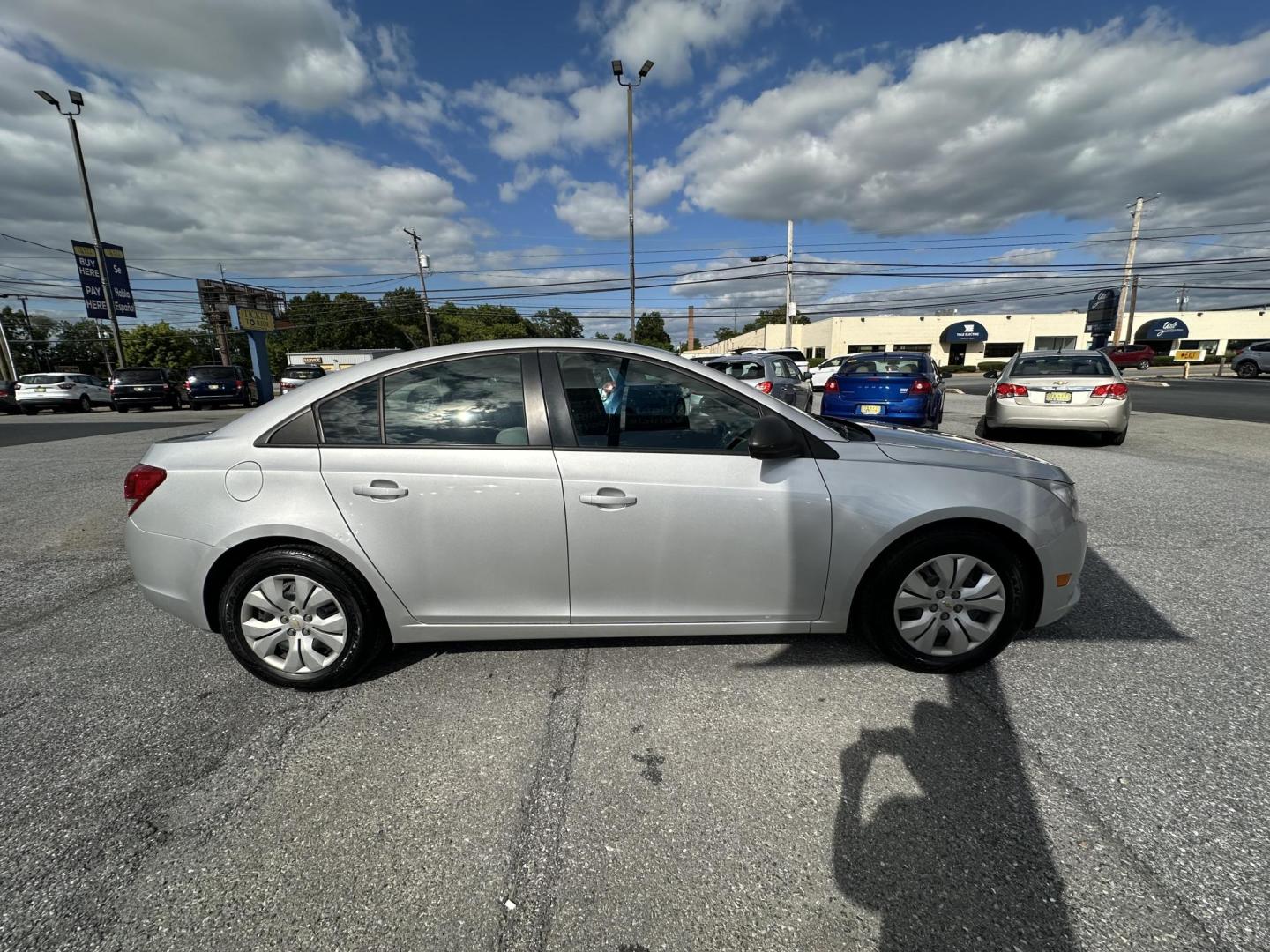 2014 SILVER Chevrolet Cruze LS Auto (1G1PA5SGXE7) with an 1.8L L4 DOHC 16V engine, 6-Speed Automatic transmission, located at 1254 Manheim Pike, Lancaster, PA, 17601, (717) 393-9133, 40.062870, -76.323273 - Photo#3