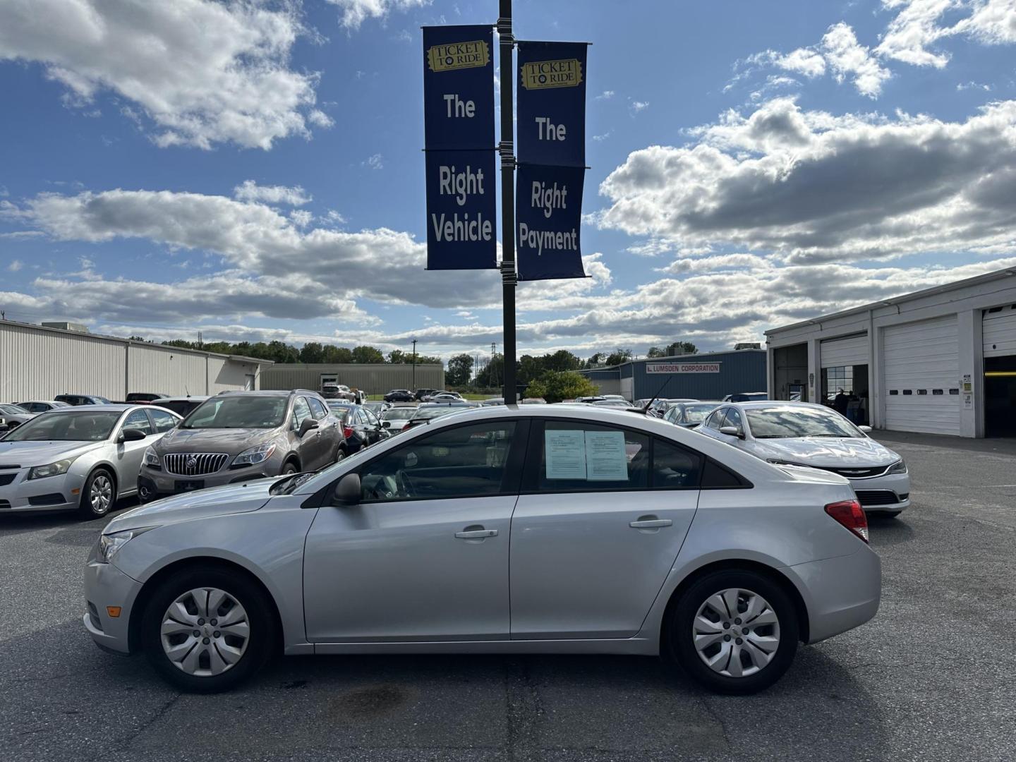 2014 SILVER Chevrolet Cruze LS Auto (1G1PA5SGXE7) with an 1.8L L4 DOHC 16V engine, 6-Speed Automatic transmission, located at 1254 Manheim Pike, Lancaster, PA, 17601, (717) 393-9133, 40.062870, -76.323273 - Photo#6