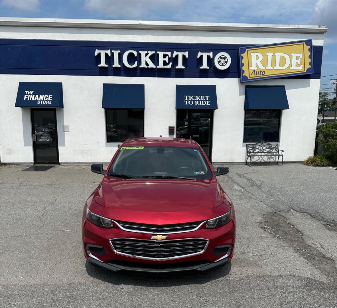 2016 RED Chevrolet Malibu 1LT (1G1ZE5ST4GF) with an 1.5L L4 DOHC 16V engine, 6A transmission, located at 1254 Manheim Pike, Lancaster, PA, 17601, (717) 393-9133, 40.062870, -76.323273 - Photo#1