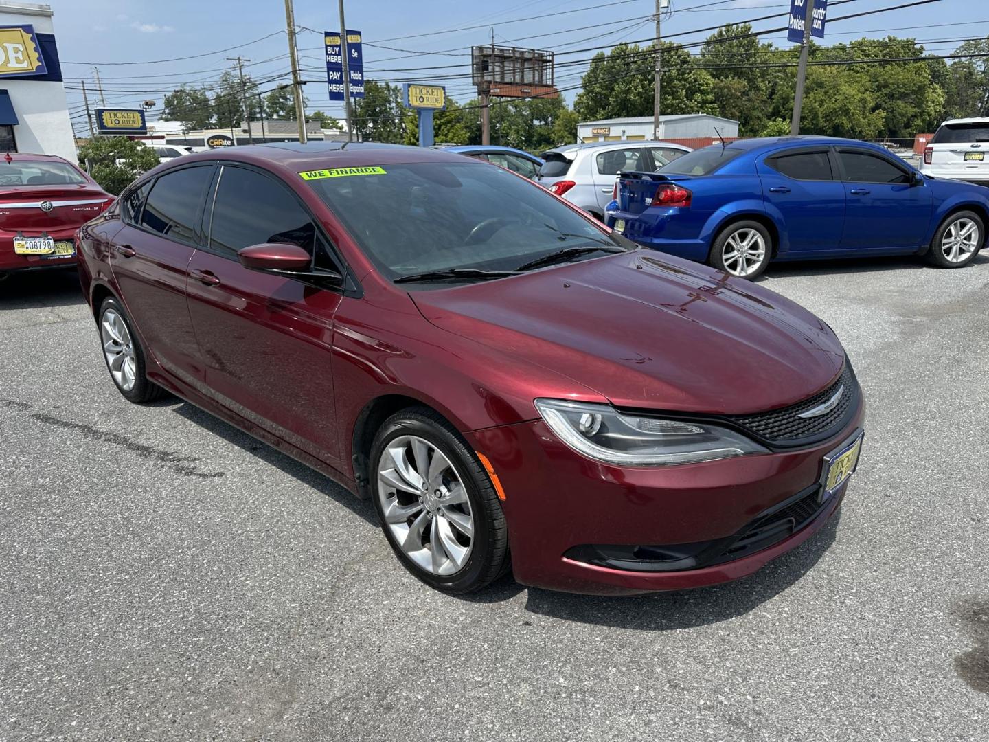 2015 RED Chrysler 200 S (1C3CCCBG0FN) with an 3.6L V6 DOHC 24V FFV engine, 9-Speed Automatic transmission, located at 1254 Manheim Pike, Lancaster, PA, 17601, (717) 393-9133, 40.062870, -76.323273 - Photo#1