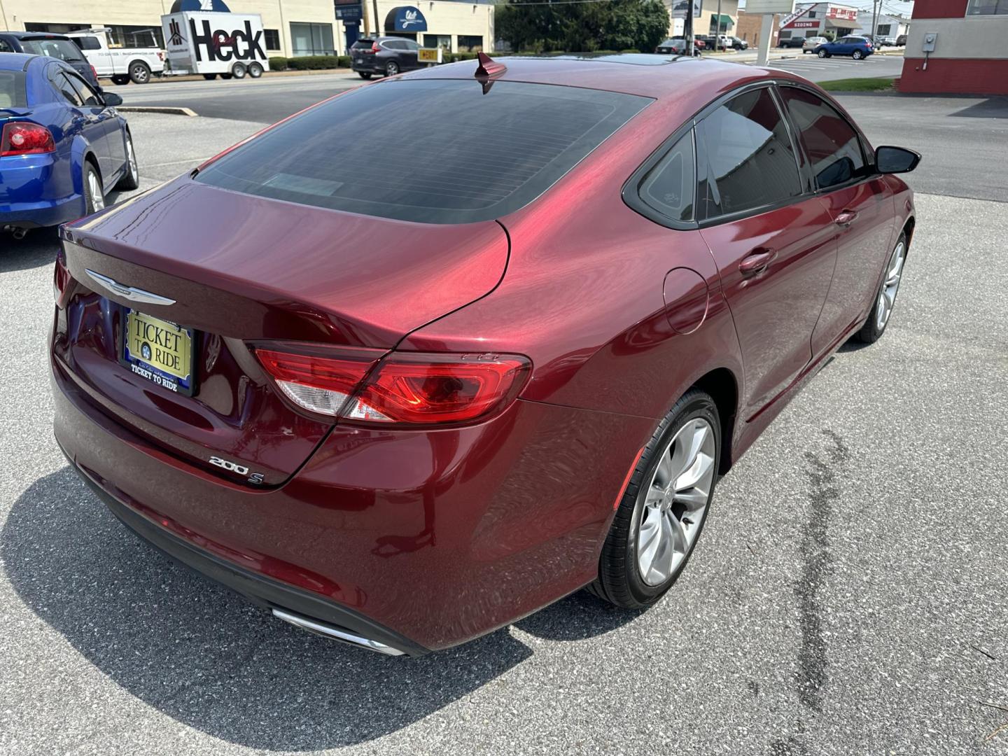 2015 RED Chrysler 200 S (1C3CCCBG0FN) with an 3.6L V6 DOHC 24V FFV engine, 9-Speed Automatic transmission, located at 1254 Manheim Pike, Lancaster, PA, 17601, (717) 393-9133, 40.062870, -76.323273 - Photo#3