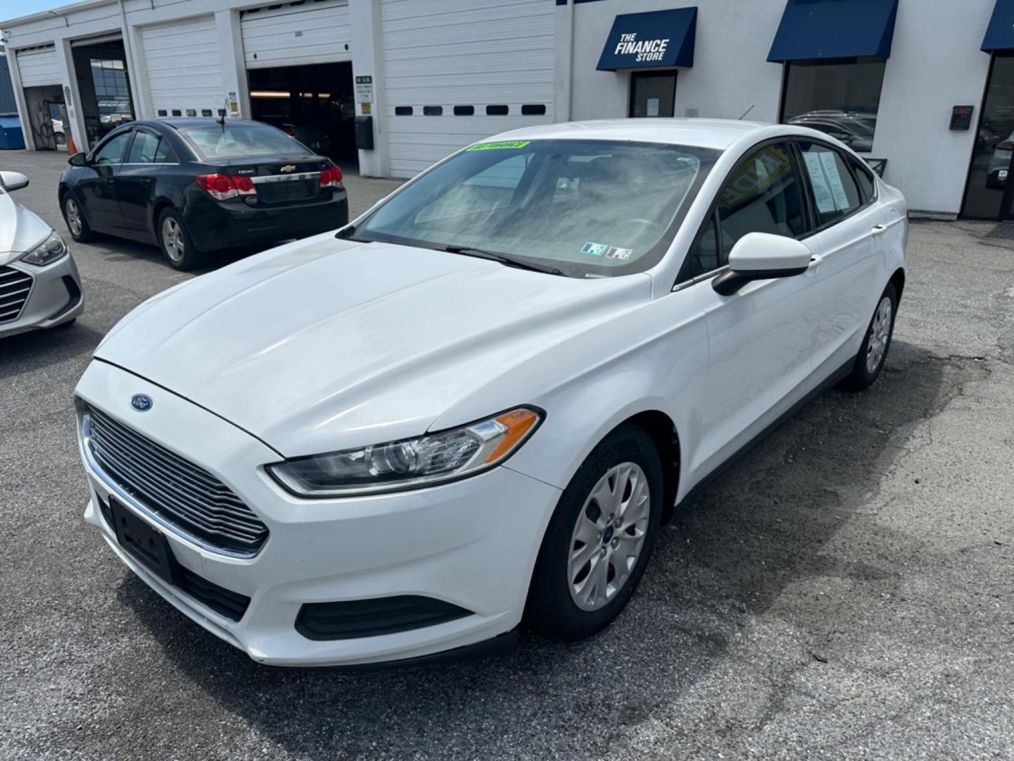 2014 WHITE Ford Fusion S (1FA6P0G73E5) with an 2.5L L4 DOHC 16V engine, located at 1254 Manheim Pike, Lancaster, PA, 17601, (717) 393-9133, 40.062870, -76.323273 - Photo#0