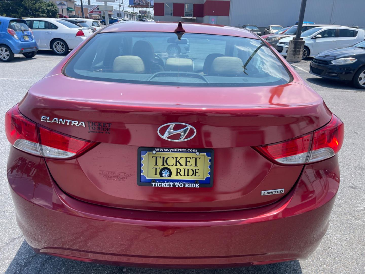 2013 RED Hyundai Elantra Limited (5NPDH4AE9DH) with an 1.8L L4 DOHC 16V engine, 6-Speed Automatic transmission, located at 1254 Manheim Pike, Lancaster, PA, 17601, (717) 393-9133, 40.062870, -76.323273 - Photo#5