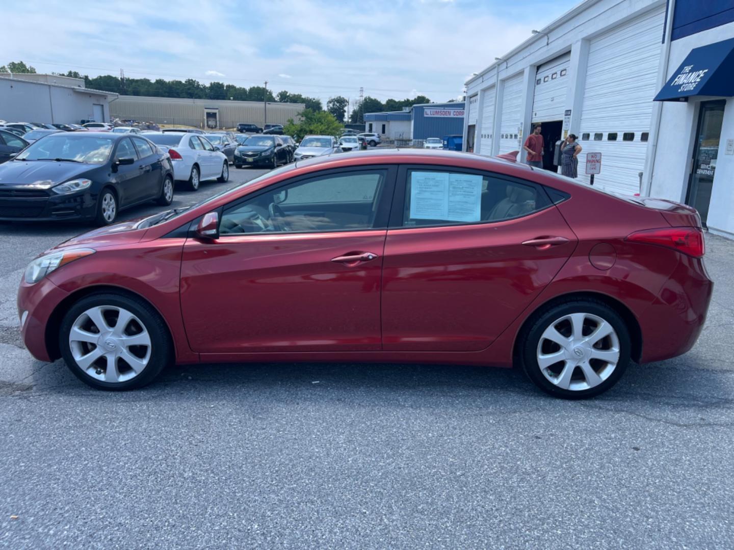 2013 RED Hyundai Elantra Limited (5NPDH4AE9DH) with an 1.8L L4 DOHC 16V engine, 6-Speed Automatic transmission, located at 1254 Manheim Pike, Lancaster, PA, 17601, (717) 393-9133, 40.062870, -76.323273 - Photo#7