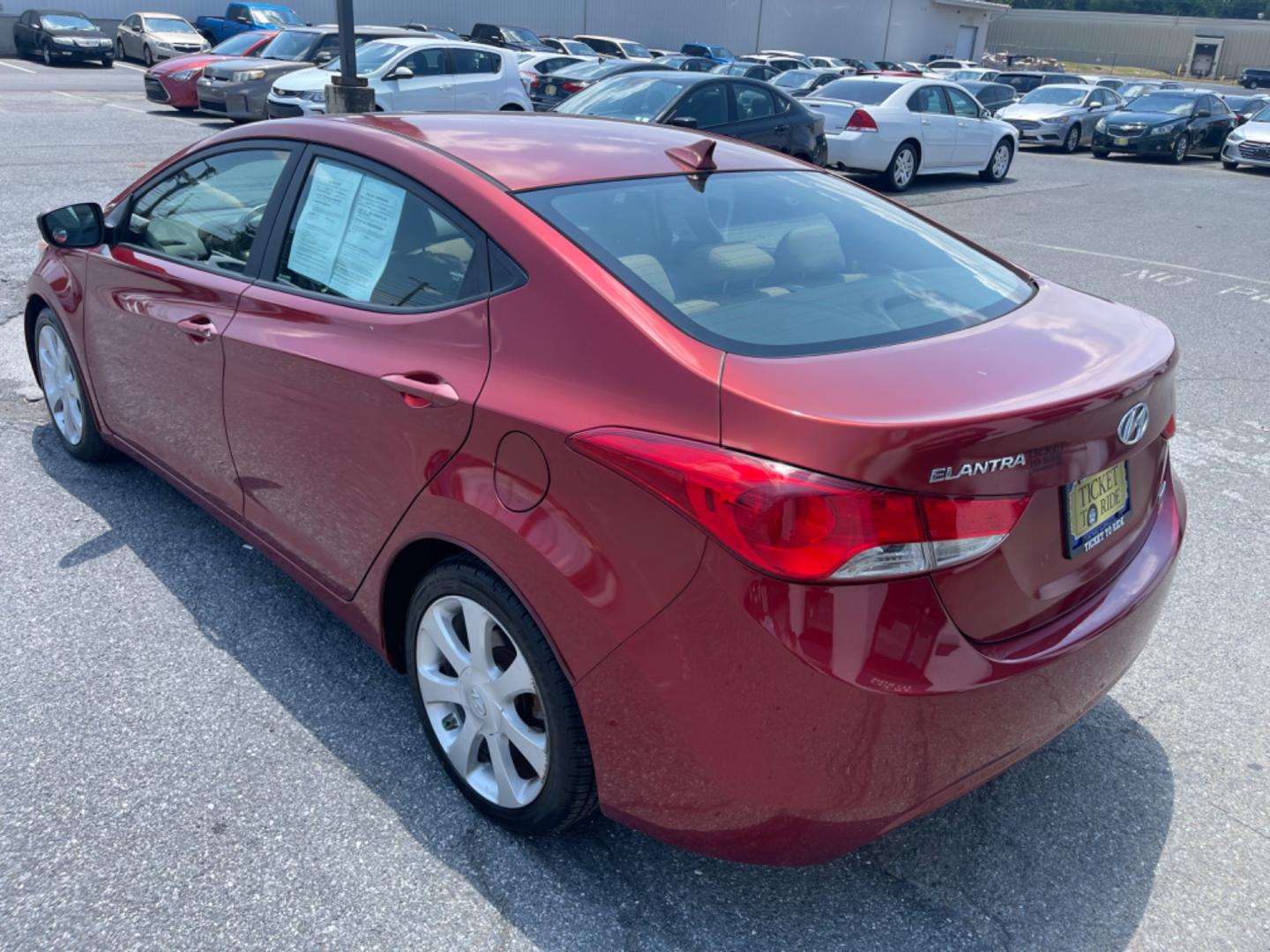 2013 RED Hyundai Elantra Limited (5NPDH4AE9DH) with an 1.8L L4 DOHC 16V engine, 6-Speed Automatic transmission, located at 1254 Manheim Pike, Lancaster, PA, 17601, (717) 393-9133, 40.062870, -76.323273 - Photo#6