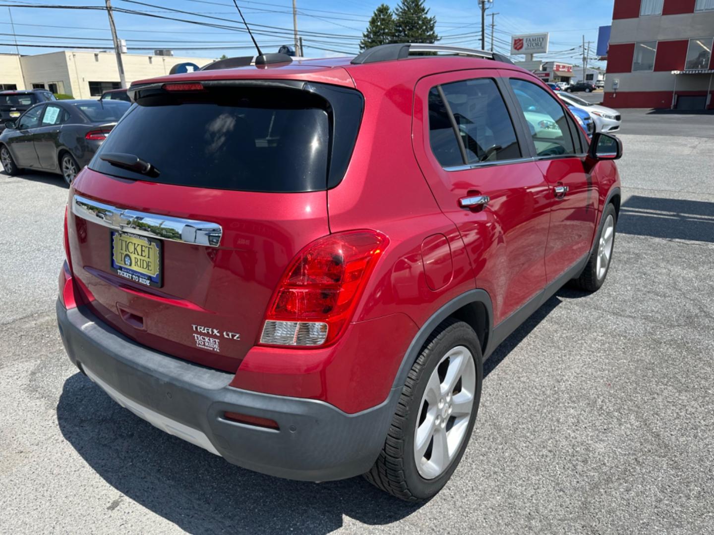 2015 RED Chevrolet Trax LTZ FWD (KL7CJNSB1FB) with an 1.4L L4 DOHC 16V FFV engine, located at 1254 Manheim Pike, Lancaster, PA, 17601, (717) 393-9133, 40.062870, -76.323273 - Photo#4