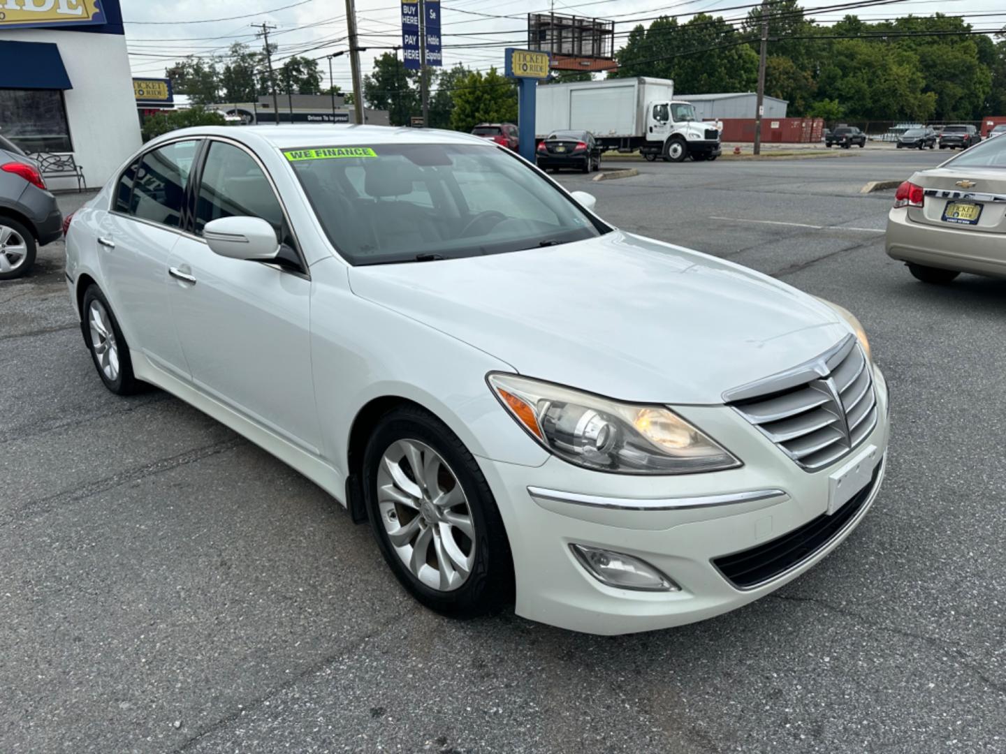 2013 WHITE Hyundai Genesis 3.8L (KMHGC4DDXDU) with an 3.8L V6 DOHC 24V engine, 6-Speed Automatic transmission, located at 1254 Manheim Pike, Lancaster, PA, 17601, (717) 393-9133, 40.062870, -76.323273 - Photo#2