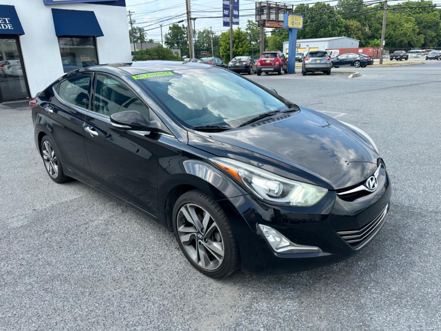 2014 BLACK Hyundai Elantra Limited (5NPDH4AE3EH) with an 1.8L L4 DOHC 16V engine, 6-Speed Automatic transmission, located at 1254 Manheim Pike, Lancaster, PA, 17601, (717) 393-9133, 40.062870, -76.323273 - Photo#2