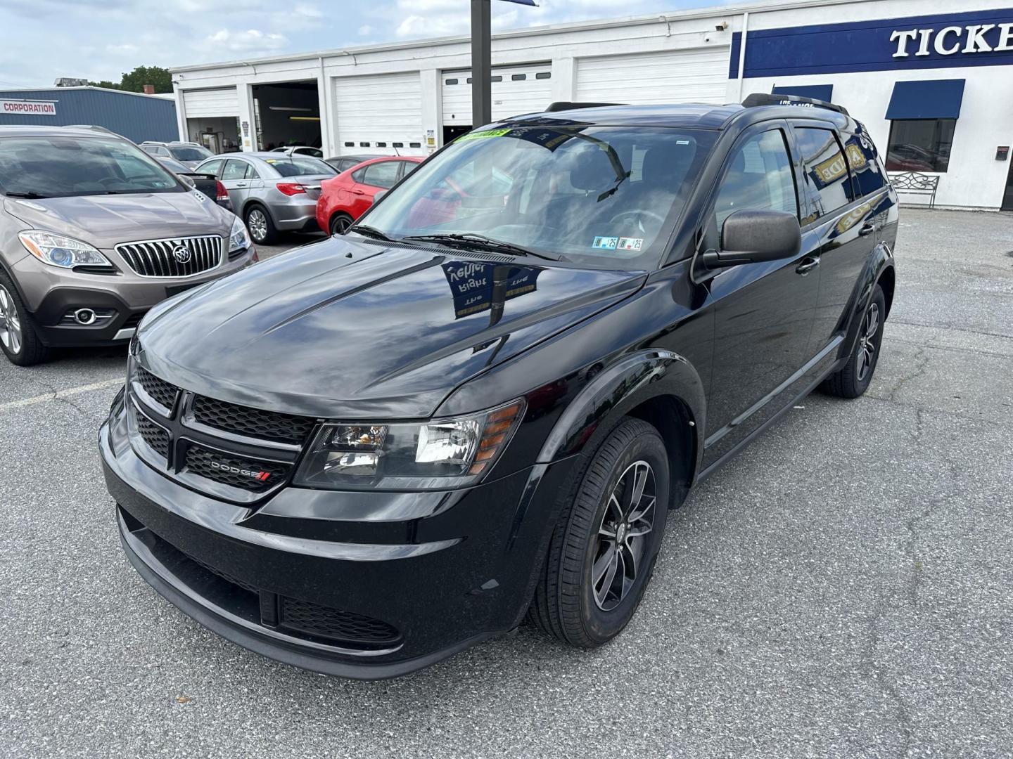 2017 BLACK Dodge Journey SE (3C4PDCAB7HT) with an 2.4L L4 DOHC 16V engine, 4A transmission, located at 1254 Manheim Pike, Lancaster, PA, 17601, (717) 393-9133, 40.062870, -76.323273 - Photo#0