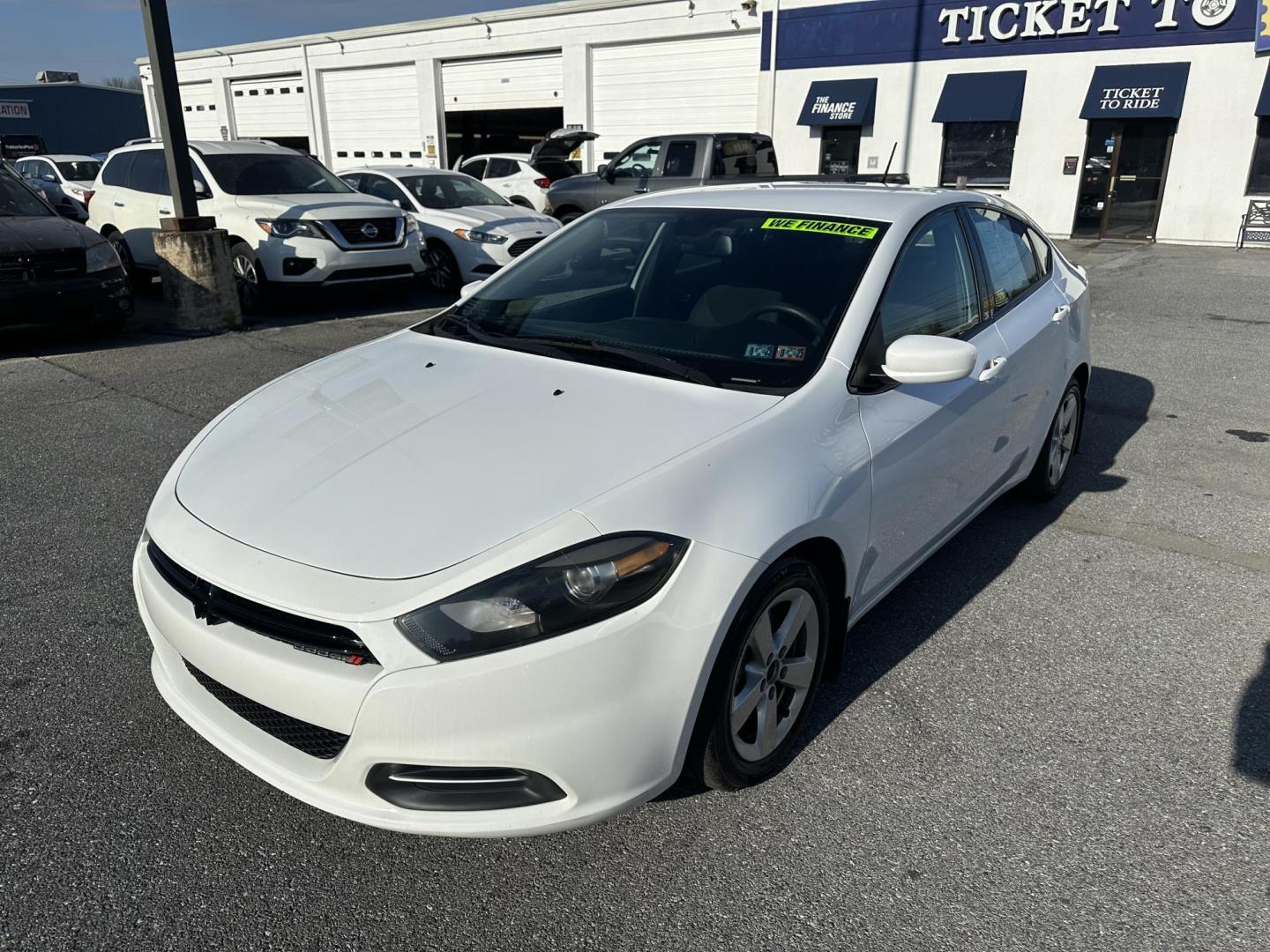 2015 WHITE Dodge Dart SXT (1C3CDFBB5FD) with an 2.4L L4 DOHC 16V engine, located at 1254 Manheim Pike, Lancaster, PA, 17601, (717) 393-9133, 40.062870, -76.323273 - Photo#0