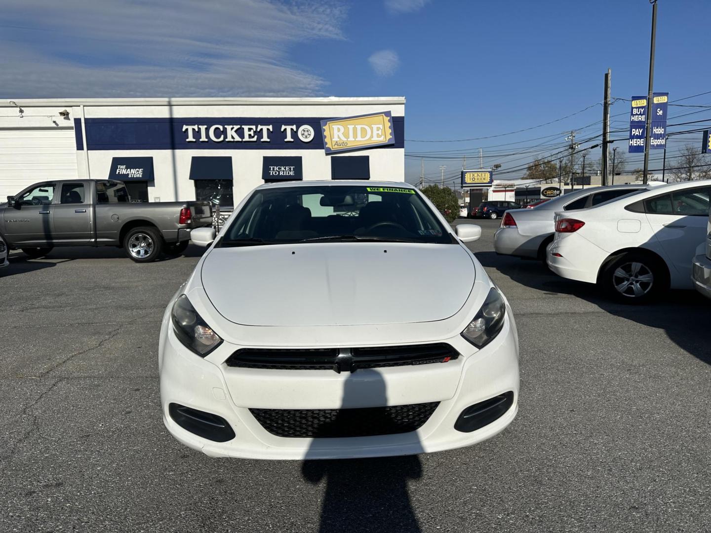 2015 WHITE Dodge Dart SXT (1C3CDFBB5FD) with an 2.4L L4 DOHC 16V engine, located at 1254 Manheim Pike, Lancaster, PA, 17601, (717) 393-9133, 40.062870, -76.323273 - Photo#2