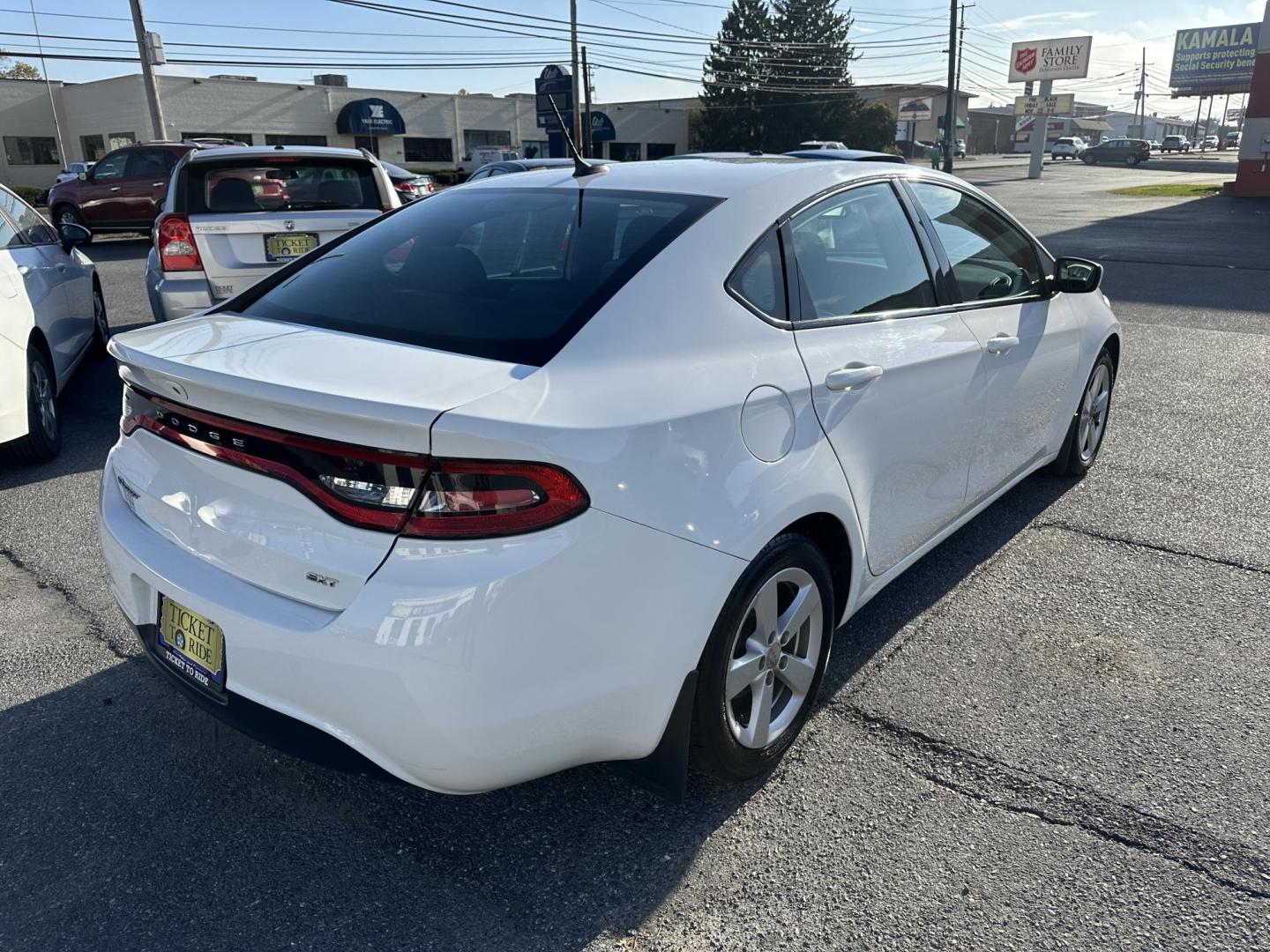 2015 WHITE Dodge Dart SXT (1C3CDFBB5FD) with an 2.4L L4 DOHC 16V engine, located at 1254 Manheim Pike, Lancaster, PA, 17601, (717) 393-9133, 40.062870, -76.323273 - Photo#6