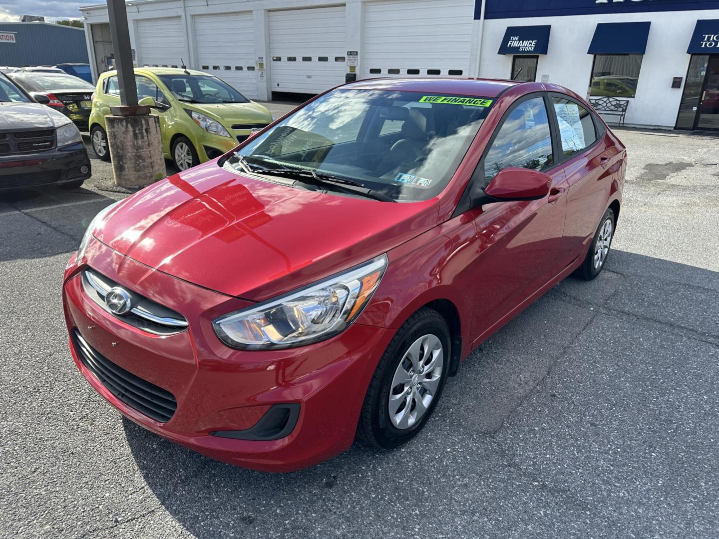 2016 RED Hyundai Accent SE 4-Door 6A (KMHCT4AE7GU) with an 1.6L L4 DOHC 16V engine, 6A transmission, located at 1254 Manheim Pike, Lancaster, PA, 17601, (717) 393-9133, 40.062870, -76.323273 - Photo#0