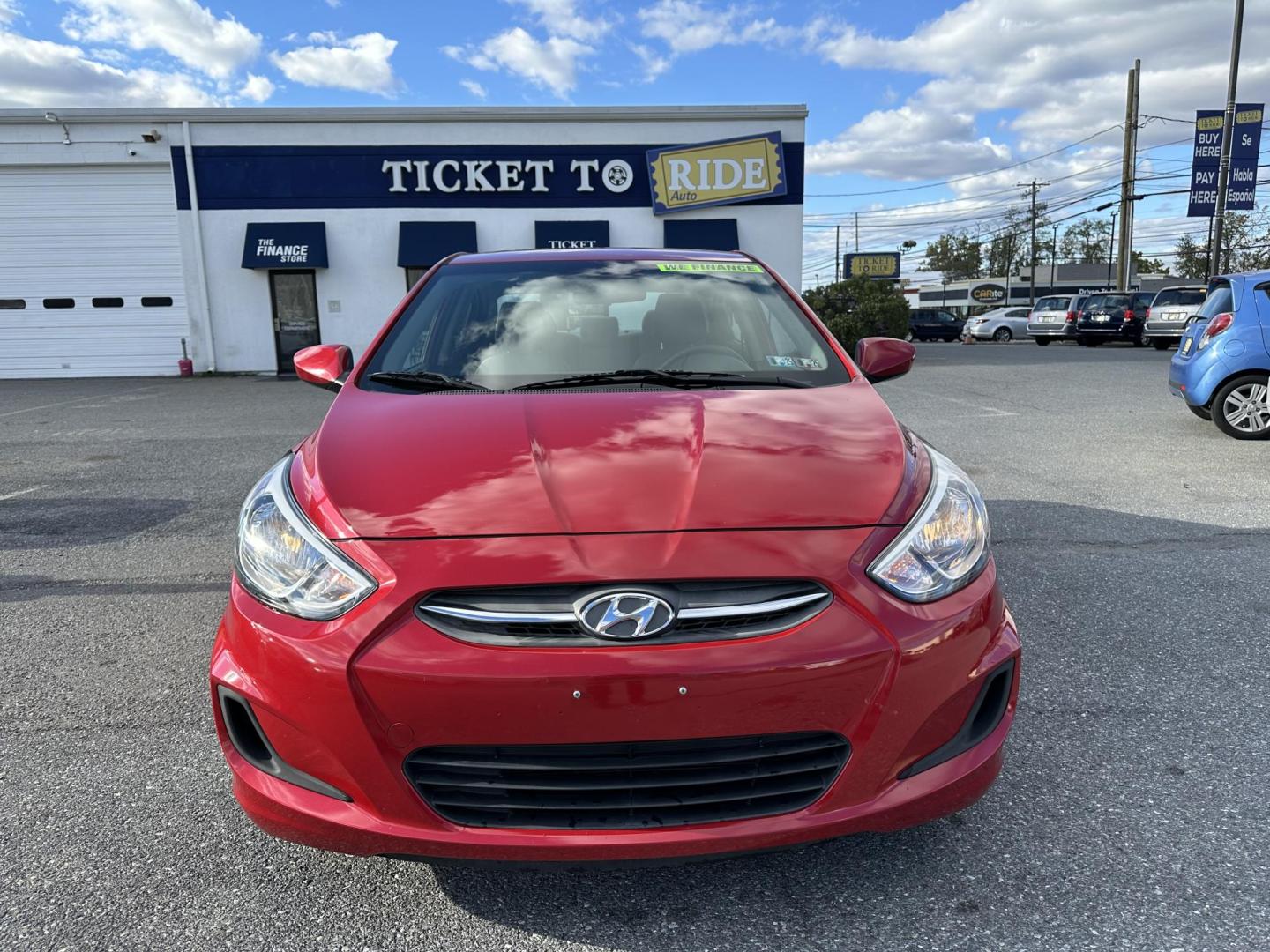 2016 RED Hyundai Accent SE 4-Door 6A (KMHCT4AE7GU) with an 1.6L L4 DOHC 16V engine, 6A transmission, located at 1254 Manheim Pike, Lancaster, PA, 17601, (717) 393-9133, 40.062870, -76.323273 - Photo#1