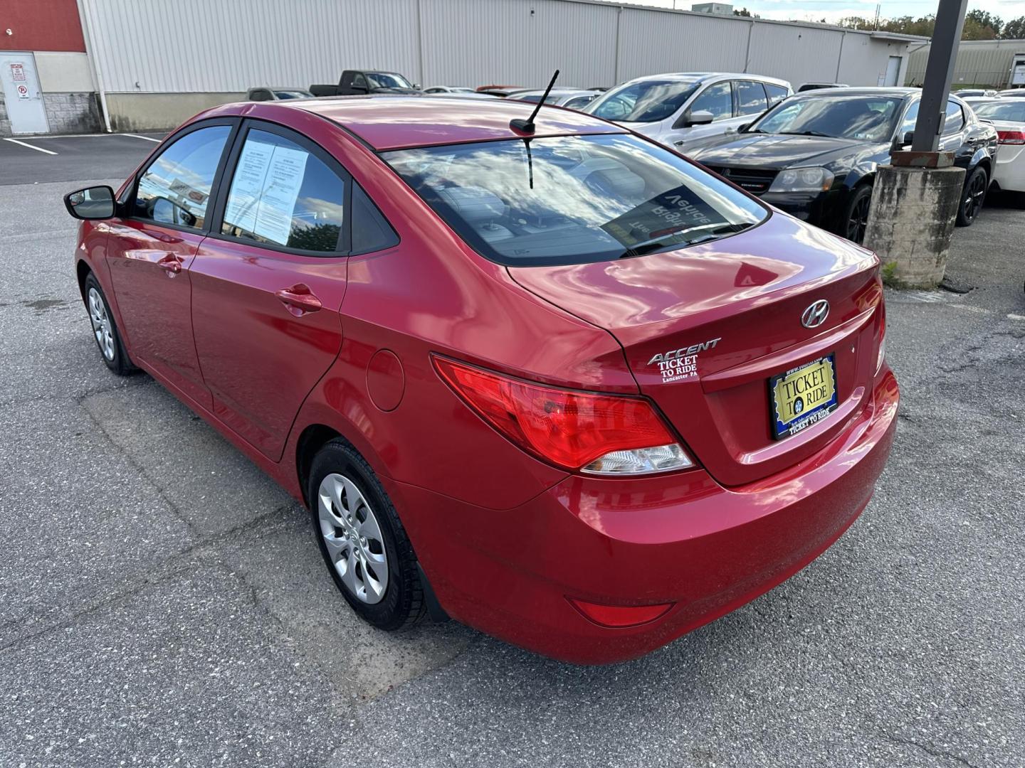 2016 RED Hyundai Accent SE 4-Door 6A (KMHCT4AE7GU) with an 1.6L L4 DOHC 16V engine, 6A transmission, located at 1254 Manheim Pike, Lancaster, PA, 17601, (717) 393-9133, 40.062870, -76.323273 - Photo#6