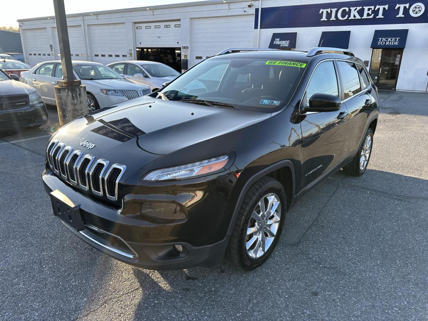 2015 BLACK Jeep Cherokee Limited FWD (1C4PJLDB4FW) with an 2.4L L4 DOHC 16V engine, 9-Speed Automatic transmission, located at 1254 Manheim Pike, Lancaster, PA, 17601, (717) 393-9133, 40.062870, -76.323273 - Photo#0