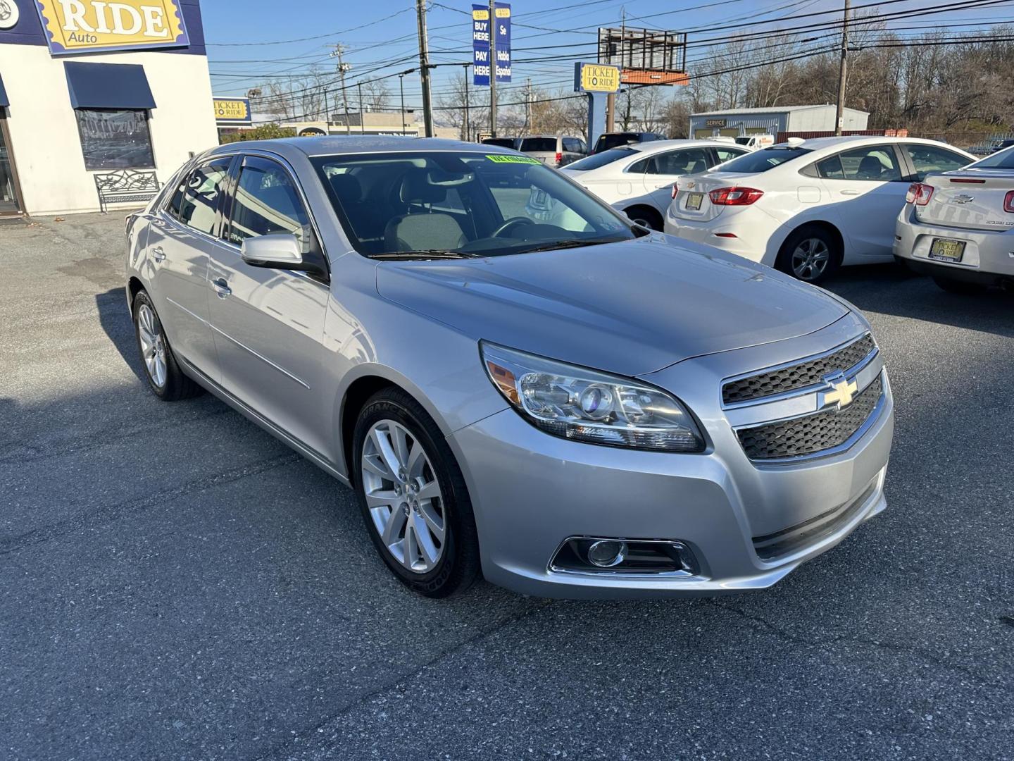 2013 SILVER Chevrolet Malibu 2LT (1G11E5SA9DF) with an 2.5L L4 DOHC 16V engine, 6-Speed Automatic transmission, located at 1254 Manheim Pike, Lancaster, PA, 17601, (717) 393-9133, 40.062870, -76.323273 - Photo#1