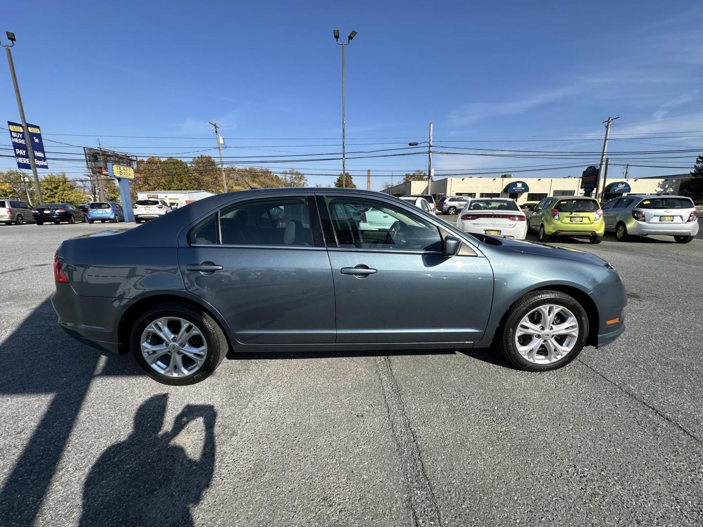 2012 BLUE Ford Fusion SE (3FAHP0HAXCR) with an 2.5L L4 DOHC 16V engine, located at 1254 Manheim Pike, Lancaster, PA, 17601, (717) 393-9133, 40.062870, -76.323273 - Photo#5