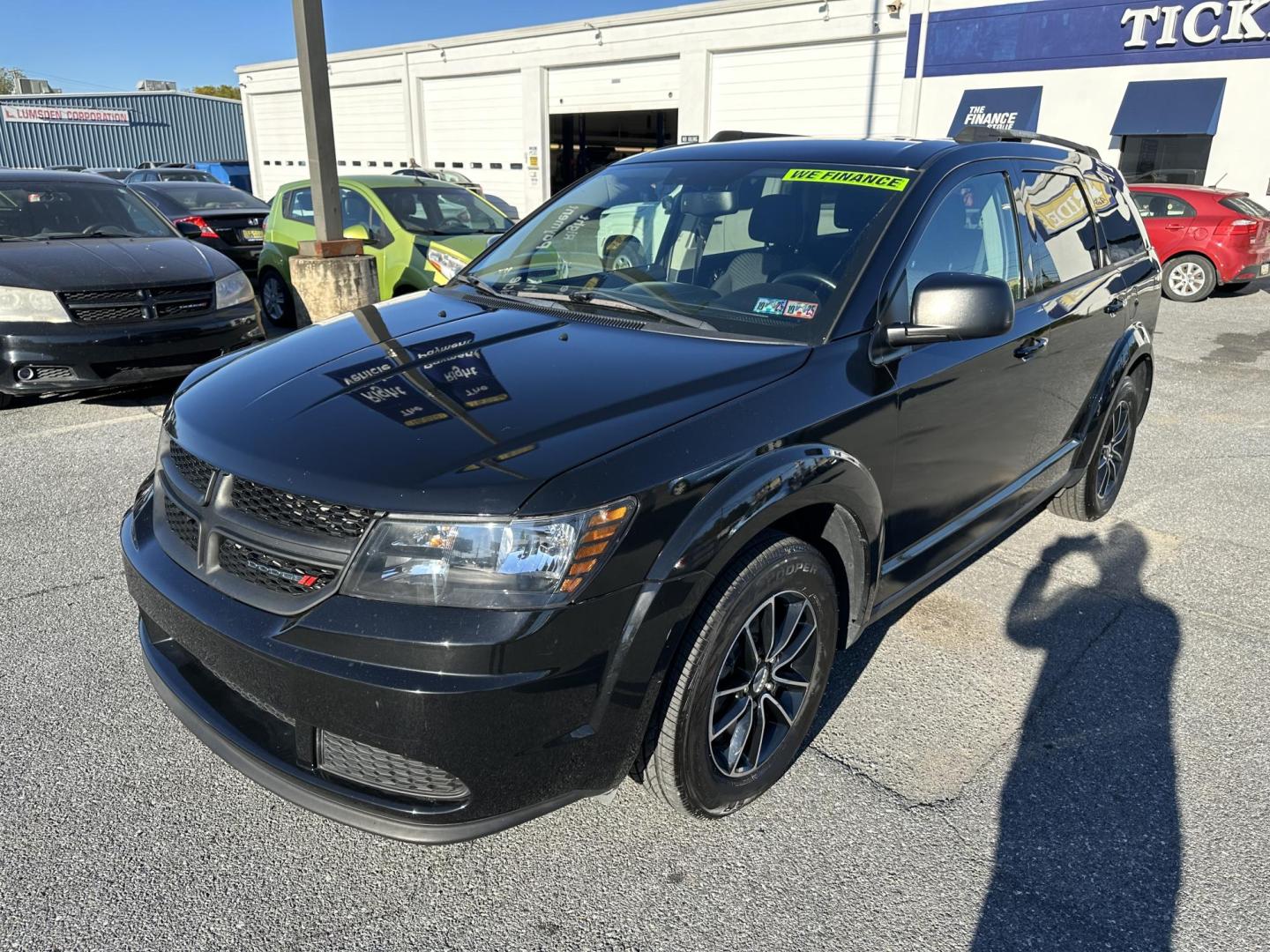 2017 BLACK Dodge Journey SE (3C4PDCAB3HT) with an 2.4L L4 DOHC 16V engine, 4A transmission, located at 1254 Manheim Pike, Lancaster, PA, 17601, (717) 393-9133, 40.062870, -76.323273 - Photo#1