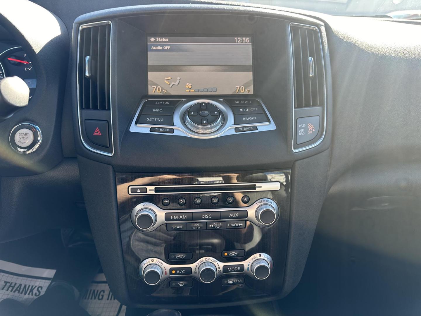 2012 WHITE Nissan Maxima SV (1N4AA5AP0CC) with an 3.5L V6 DOHC 24V engine, Continuously Variable Transmission transmission, located at 1254 Manheim Pike, Lancaster, PA, 17601, (717) 393-9133, 40.062870, -76.323273 - Photo#15