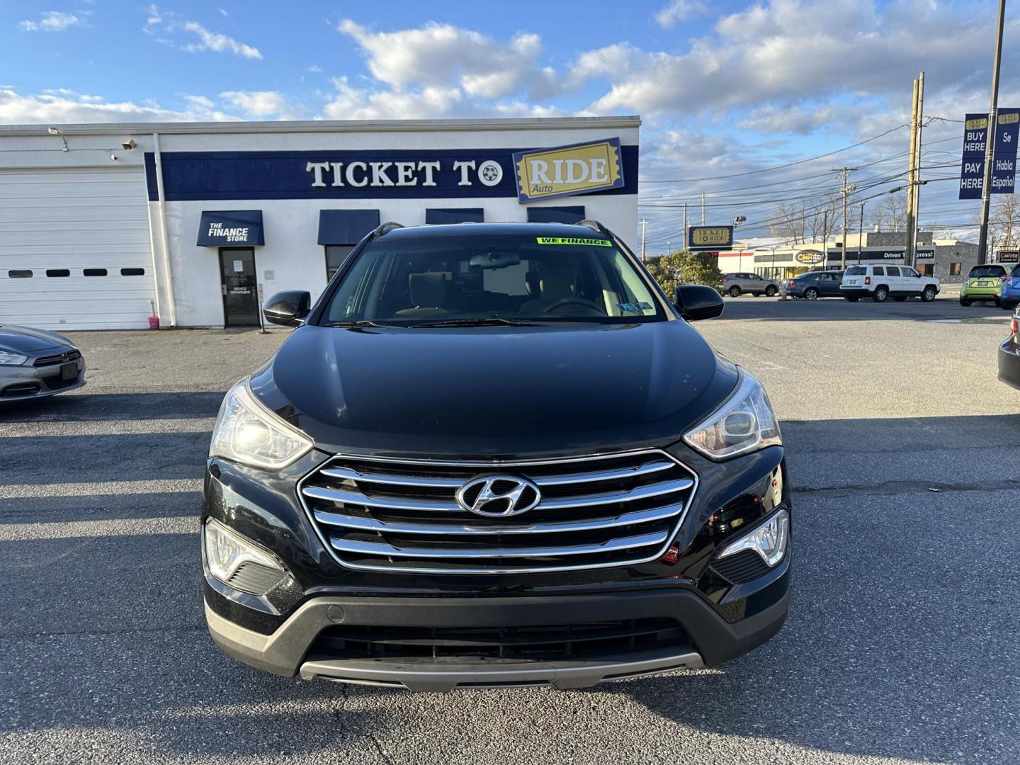 2016 BLACK Hyundai Santa Fe SE AWD (KM8SMDHF5GU) with an 3.3L V6 DOHC 24V engine, 6A transmission, located at 1254 Manheim Pike, Lancaster, PA, 17601, (717) 393-9133, 40.062870, -76.323273 - Photo#2