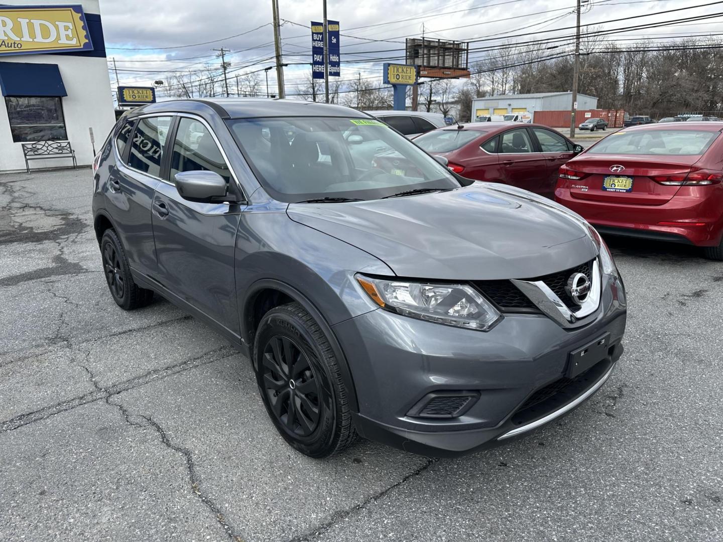 2016 GRAY Nissan Rogue S AWD (JN8AT2MV3GW) with an 2.5L L4 DOHC 16V engine, CVT transmission, located at 1254 Manheim Pike, Lancaster, PA, 17601, (717) 393-9133, 40.062870, -76.323273 - Photo#2