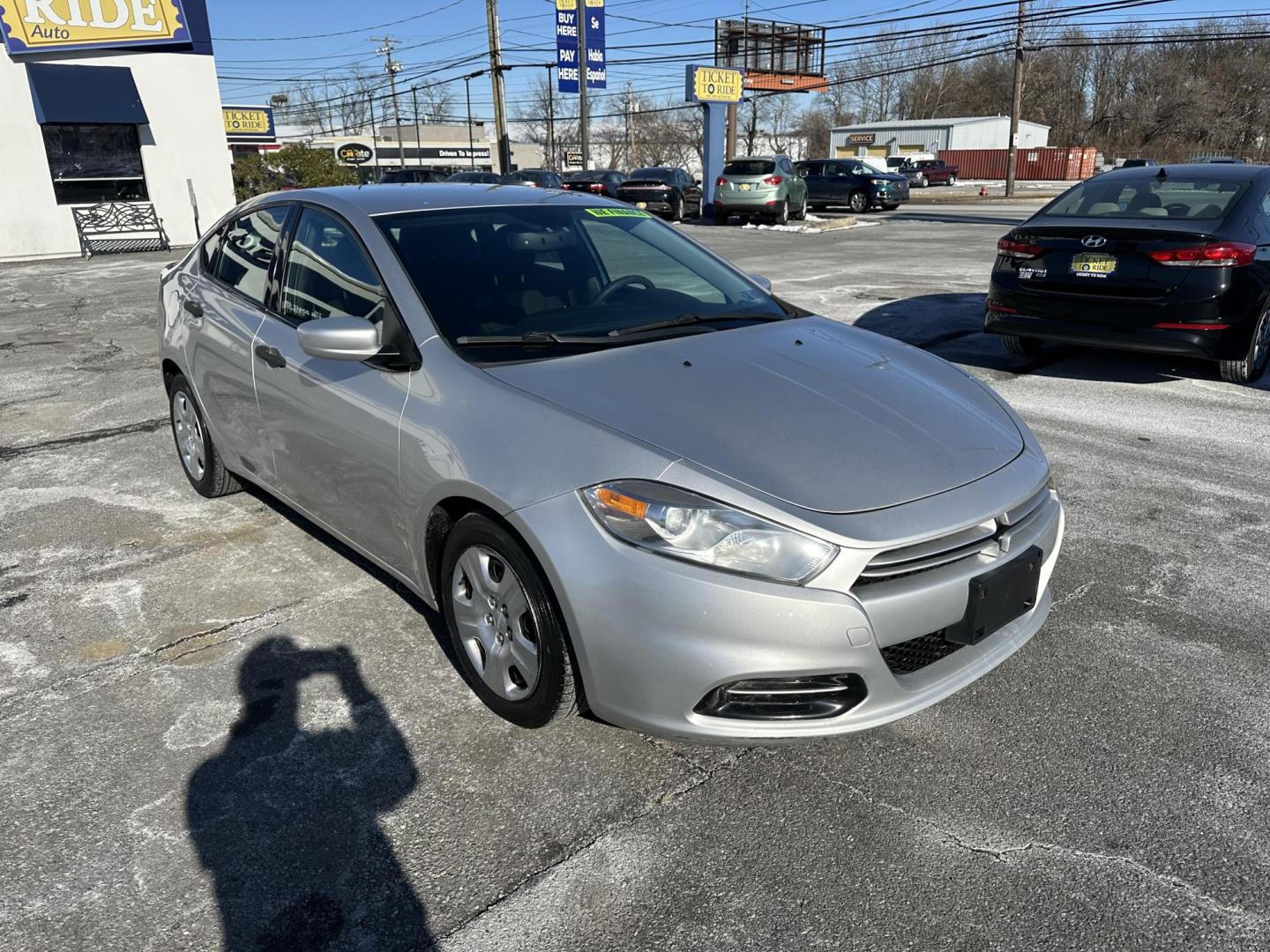 2013 SILVER Dodge Dart SE (1C3CDFAA5DD) with an 2.0L L4 DOHC 16V TURBO engine, located at 1254 Manheim Pike, Lancaster, PA, 17601, (717) 393-9133, 40.062870, -76.323273 - Photo#2